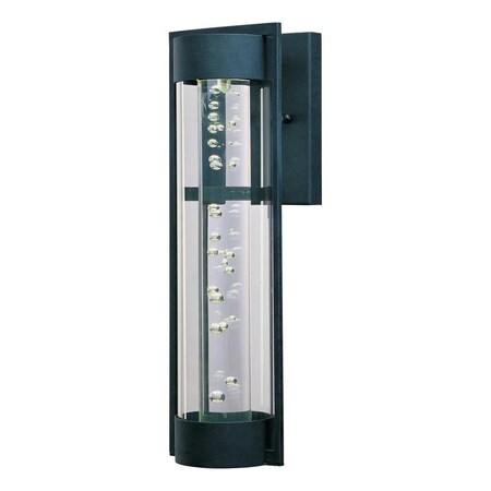 Maxim One Light Clear Glass Texture Ebony Outdoor Wall Light 88353CLTE